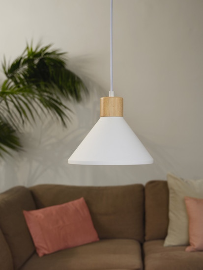 OSRAM Pendelleuchte Decor Plaster Wood Pendant 220 mm E27 White 4099854460975