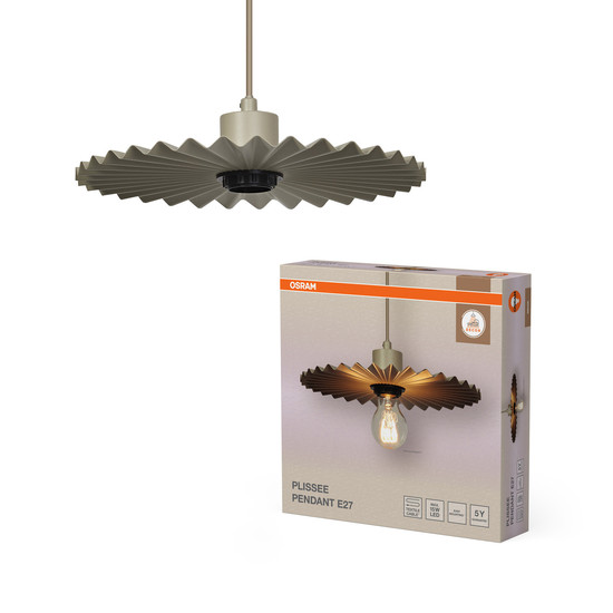 OSRAM Pendelleuchte Decor Plisse Pendant E27 Beige 4099854461071