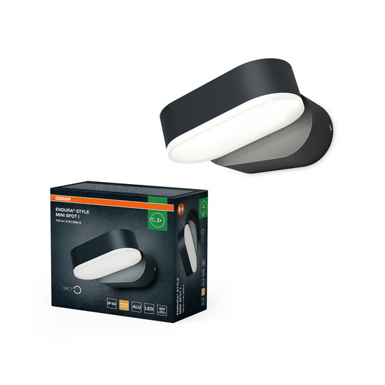 OSRAM LED Aussen-Spotleuchte ENDURA STYLE MINI SPOT I 8W Dark Gray Warm weiß 4099854461507