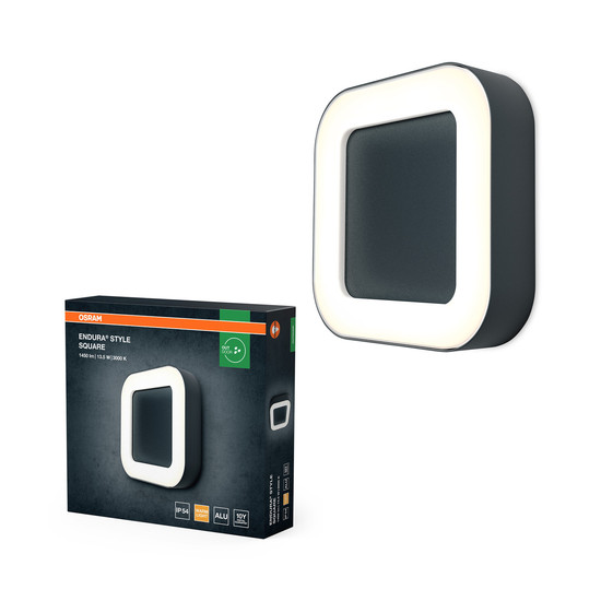 OSRAM LED Aussen-Deckenleuchte ENDURA STYLE SQUARE 13.5W Dark Gray Warm weiß 4099854461958