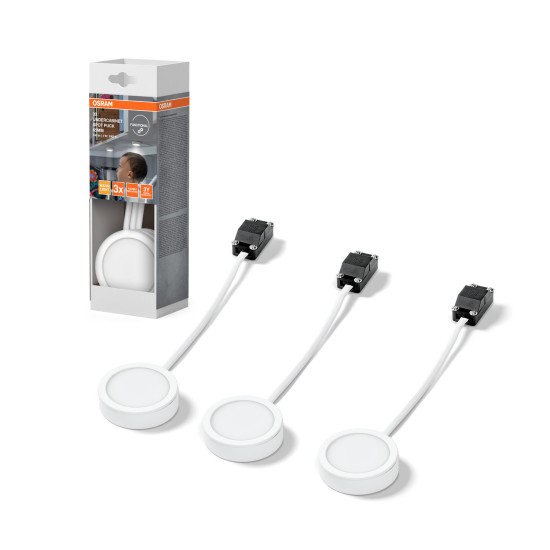 OSRAM LED Unterbauleuchte Spot Puck 65mm 3 x 3W 830 White Warm weiß 4099854462412