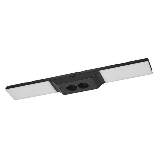 OSRAM LED Unterbauleuchte UNDERCABINET SOCKET FRAMELESS 830 DIM USB Black Kit Dimmbar Warm weiß 4099854463211