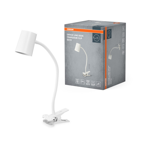 OSRAM Tischleuchte Office Line Desk Trapezium Clip GU10 White 4099854464430