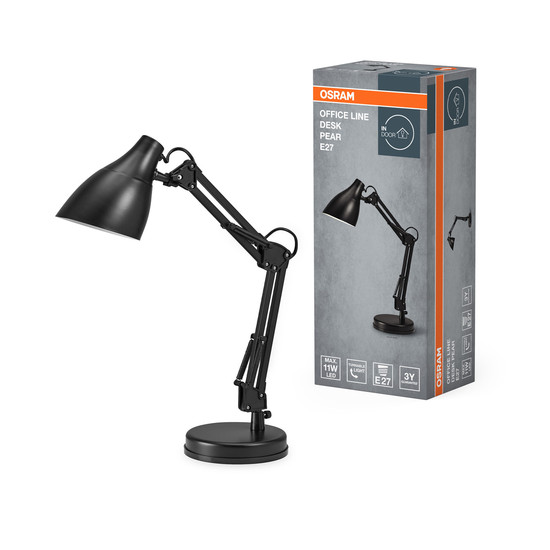OSRAM Tischleuchte Office Line Desk Pear E27 Black 4099854464478