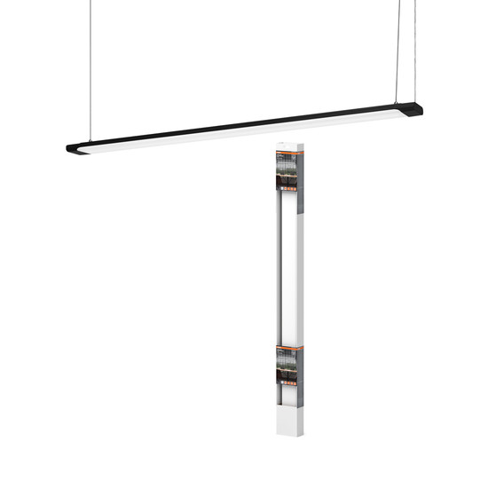 OSRAM LED Pendelleuchte Office line slab 1.2m 40W 840 DIM Black Dimmbar Neutralweiss 4099854464836