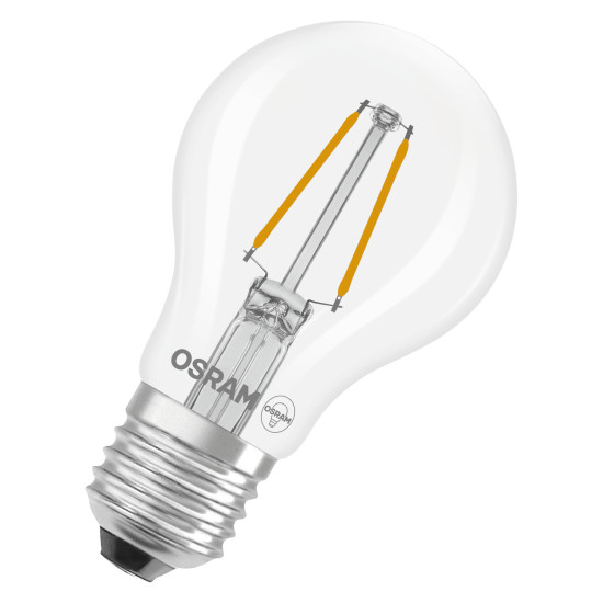OSRAM LED Leuchtmittel LED Retrofit CLASSIC A 1W 827 Clear E27 Warm weiß 4099854466090
