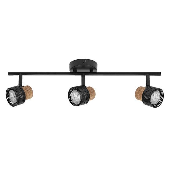 OSRAM LED Deckenleuchte DECOR SPOT CORK BLACK 3x3.4W 927 DIM Dimmbar Warm weiß 4099854470677