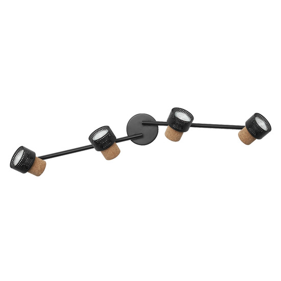 OSRAM LED Deckenleuchte DECOR SPOT CORK BLACK 4x3.4W 927 DIM Dimmbar Warm weiß 4099854470691