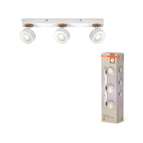 OSRAM LED Deckenleuchte DECOR SPOT PLUTO WHITE 3 Spot Warm weiß 4099854470912
