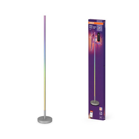 OSRAM LED Stehleuchte SMART WIFI FLOOR CORNER MAGIC RGB Magic RGB Silver Remote Control Dimmbar RGB 4099854471858