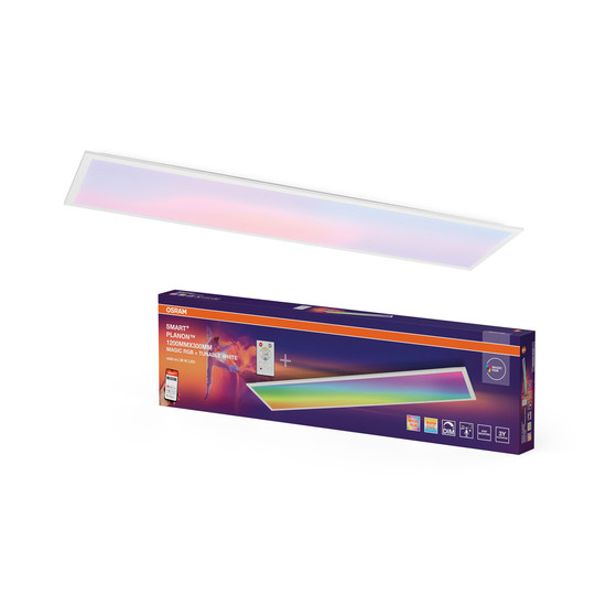 OSRAM LED Deckenleuchte SMART+ WIFI PANEL MAGIC RGB 1200x300mm Dimmbar RGBTW 4099854471995