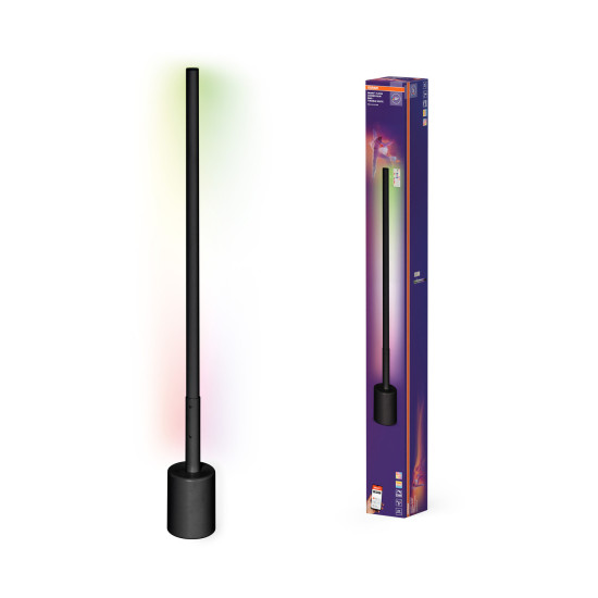 OSRAM LED Stehleuchte SMART WIFI FLOOR CORNER SLIM WITH REMOTE CONTROL Black SLIM RGB + TW + RC Dimmbar Tunable White 4099854472077