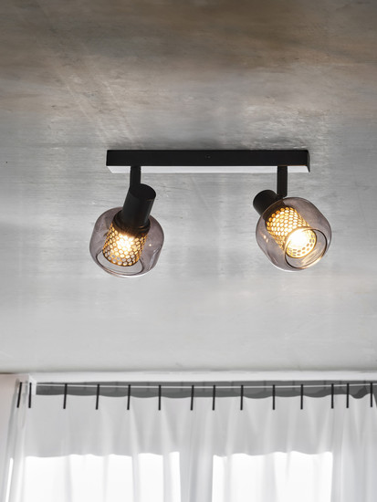 OSRAM LED Deckenleuchte DECOR SPOT FIREFLY 2X2.8W 827 E14 Black Dimmbar Warm weiß 4099854472091