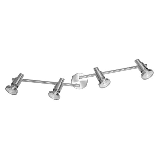 OSRAM LED Spotleuchte LED SPOT BRUSHED SILVER GU10 4 x 2.6W 2700K Warm weiß 4099854473586