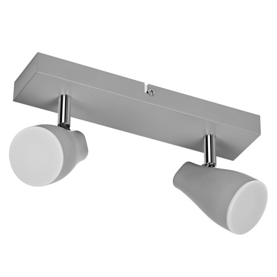 OSRAM LED Spotleuchte LED SPOT PEAR GREY 2 x 4.3W 2700K GU10 Warm weiß 4099854473869