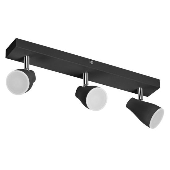 OSRAM LED Spotleuchte LED SPOT PEAR BLACK 3 x 4.3W 2700K GU10 Warm weiß 4099854473968
