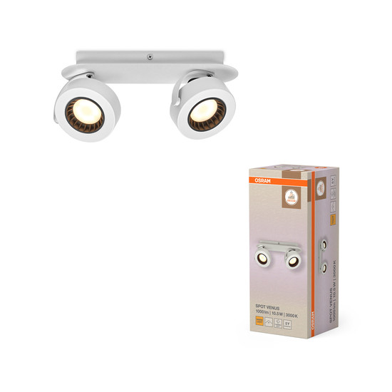 OSRAM LED Deckenleuchte DECOR SPOT VENUS WHITE 2 Spot Warm weiß 4099854474231
