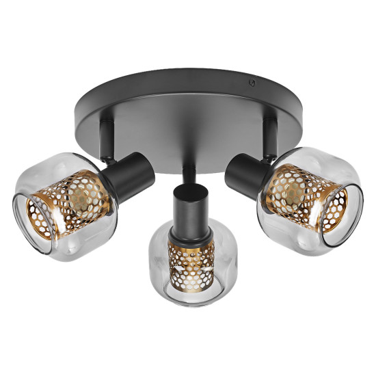 OSRAM LED Deckenleuchte DECOR SPOT FIREFLY 3X2.8W E14 Black Dimmbar Warm weiß 4099854474637