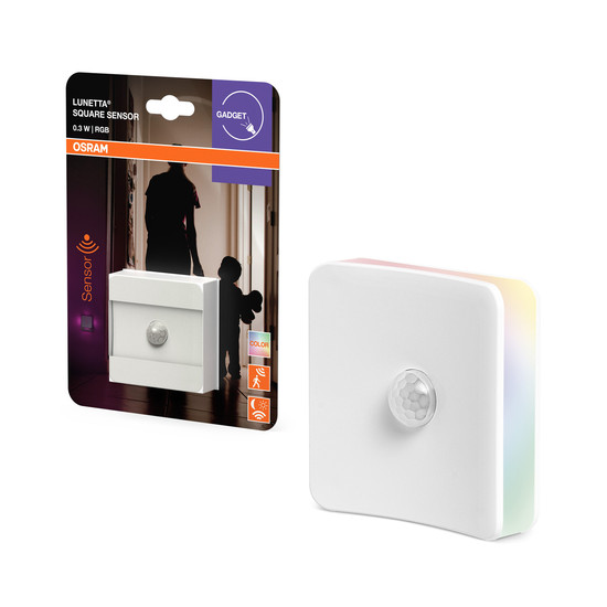 OSRAM Nachtlicht LUNETTA SQUARE SENSOR RGB RGB White RGB 4099854530692