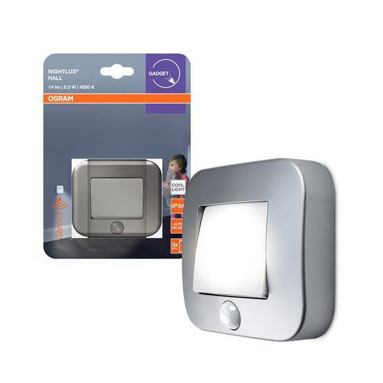 OSRAM LED Nachtlicht NIGHTLUX Hall Silver Neutralweiss 4099854530852