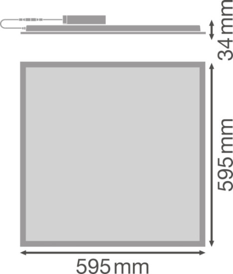 LEDVANCE PANEL PL COMP 600 V 26W 830 3000K warmweiss IP40/IP20 4099854734465