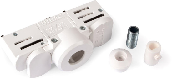 Ledxon PL1 Zubehör Eutrac Adapter HV 3-Phasen Schiene weiß für M20, M30, M40