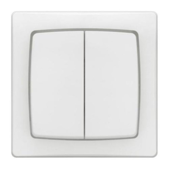 Legrand OTEO Universalschalter 10A mit Steckklemmen Aufputz / Zweifach-Taster weiß 086020L