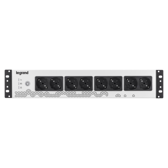 Legrand 19 Zoll Rack PDU mit integr. USV-Anlage, 800VA - 480W, 1-phasig 230V mit 8xSteckdosenleiste für 19-Zoll Racks / Netzverteilerschränken, 310332
