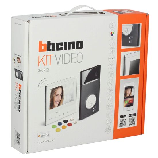 Bticino Flex ONE 2-Draht Videosprechanlagen WLAN Set, Classe 300 X13E mit 7" Touchscreen, 105° Weitwinkel Kamera, Transponder Türöffner, schlüsselloser Zugang, IP54, IK10, 363910