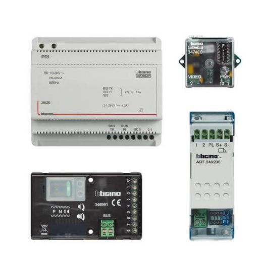 Bticino Universal-Einbaulautsprecher Set für Audio- und Videosysteme mit Reiheneinbaugeräten und Einbaulautsprecher, 367911