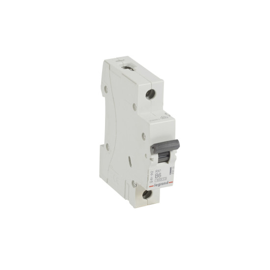 Legrand RX3 Leitungsschutzschalter, Schutzschalter, B-Charakteristik, 6A, 1-polig, 6000A, 230/400VAC, 1TE, 12 Stück, 419133