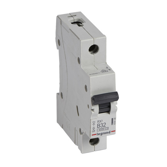 Legrand RX3 Leitungsschutzschalter, Schutzschalter, B-Charakteristik, 32A, 1-polig, 6000A, 230/400VAC, 1TE, 12 Stück, 419139