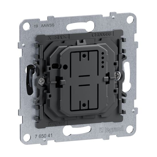 Legrand SEANO Universal-Tastdimmer-Einsatz ohne Neutralleiter, Phasenan-/-abschnitt mit automatischer Lasterkennung, Schraubklemmen, 3-125 W, 765041