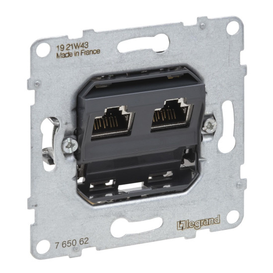Legrand SEANO Datendose 2xRJ45, Einsatz, Kat. 6A, STP, geschirmt, 765062