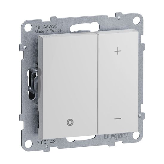 Legrand SEANO Elektronisches Potentiometer 1-10 V, Anschluss mit Schraubklemmen: L, N + 2 Steuerausgänge (+, -), Ultraweiß, 765142