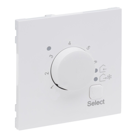 Legrand SEANO Abdeckung für elektronisches Fussbodenthermostat, Ultraweiß, 765152