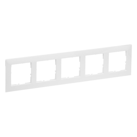 Legrand SEANO 5-fach Rahmen, 87x372mm, Ultraweiß, 765175