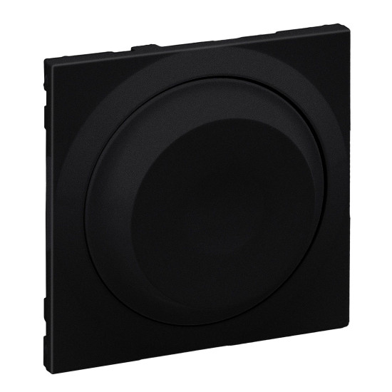 Legrand SEANO Abdeckung für Universal-Drehdimmer, ohne Neutralleiterr, 300W, Schwarz, 765340
