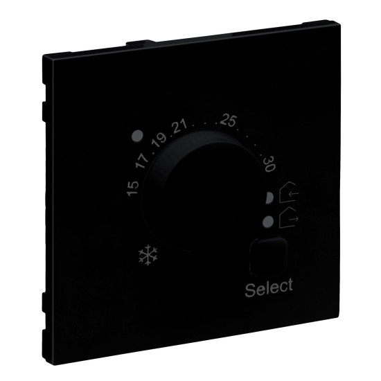 Legrand SEANO Abdeckung für elektronisches Fussbodenthermostat, Schwarz, 765352