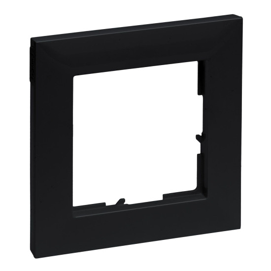 Legrand SEANO 1-fach Rahmen, 87x87mm, Schwarz, 765371