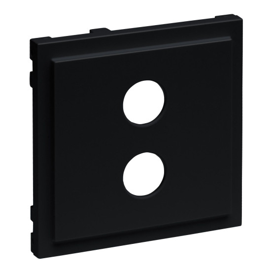 Legrand SEANO Abdeckung für Lautsprecher-Anschlussdose 1-fach, 4mm-Buchsen, Schwarz, 765378
