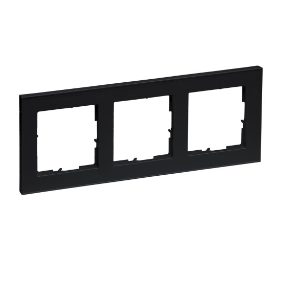 Legrand Seano+ 3-fach Rahmen, nachhaltige Produktion und Verpackung, Schwarz, 765383