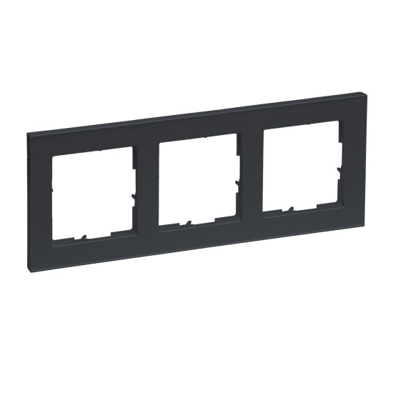 Legrand Seano+ 3-fach Rahmen, nachhaltige Produktion und Verpackung, Anthrazit, 765483