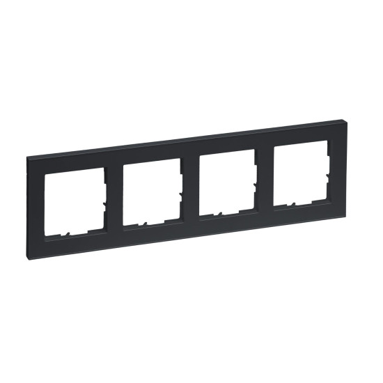 Legrand Seano+ 4-fach Rahmen, nachhaltige Produktion und Verpackung, Anthrazit, 765484