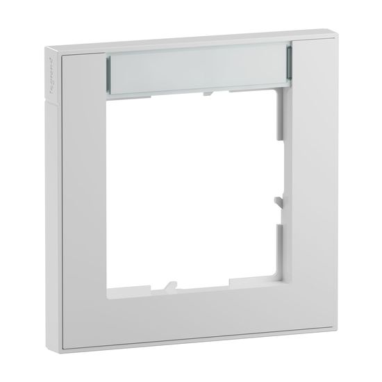Legrand Seano+ 1-fach Rahmen mit Beschriftungsfeld, nachhaltige Produktion und Verpackung, Ultraweiß, 765891