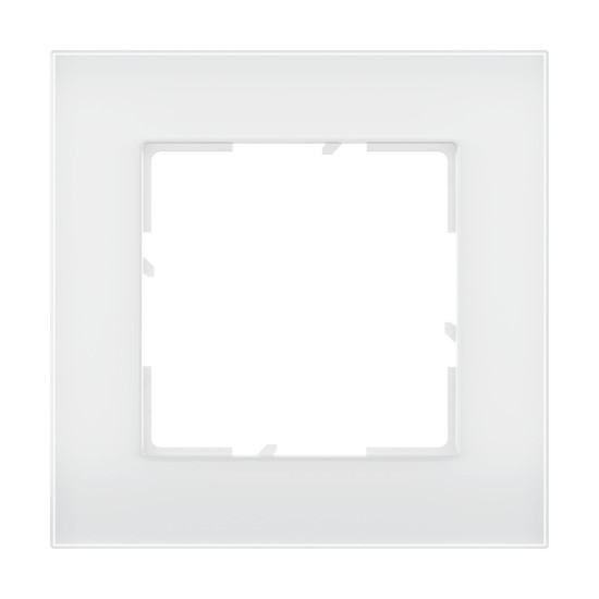 Legrand SEANO Natura 1-fach Rahmen aus Echtmaterial, nachhaltige Produktion und Verpackung, Designausführung: Weißes Glas, 766101