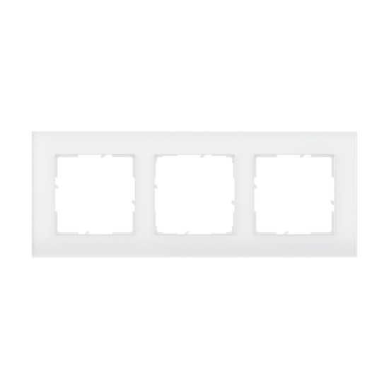 Legrand SEANO Natura 3-fach Rahmen aus Echtmaterial, nachhaltige Produktion und Verpackung, Designausführung: Weißes Glas, 766103