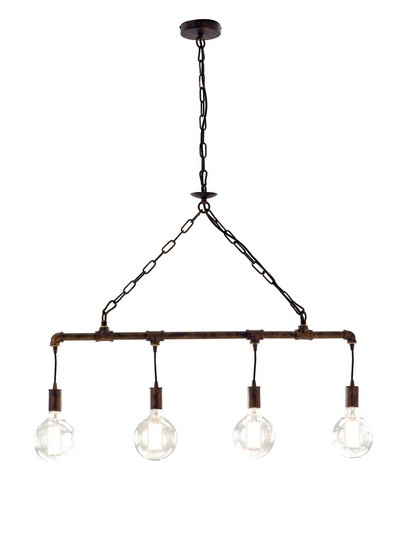 LUCE Design Armacord Pendelleuchte 4fach E27 Rostfarbig Antik