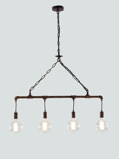 LUCE Design Armacord Pendelleuchte 4fach E27 Rostfarbig Antik