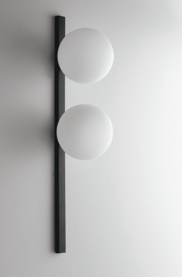LUCE Design Enoire Wandleuchte 2fach E14 Schwarz